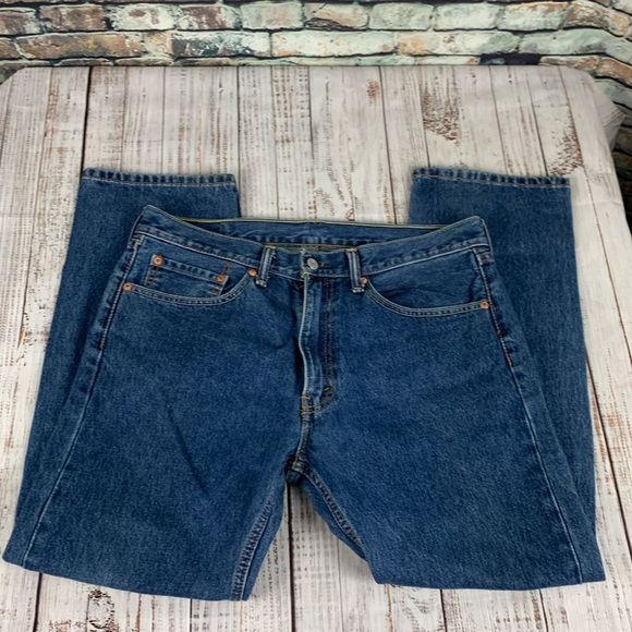 Levi's Other - Levis "505" boot cut blue jeans sz 35 x 30
